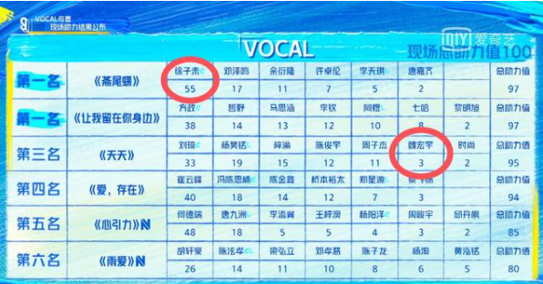 《青春有你3》Vocal位置排名介绍