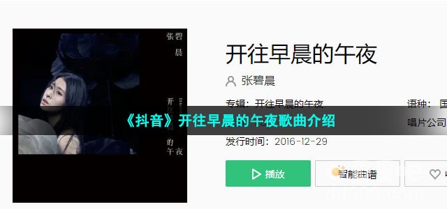 《抖音》开往早晨的午夜歌曲介绍