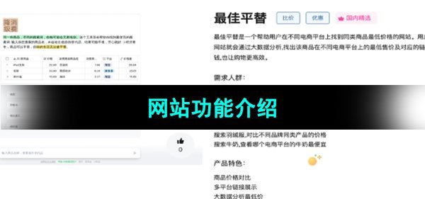 《最佳平替》网站功能介绍