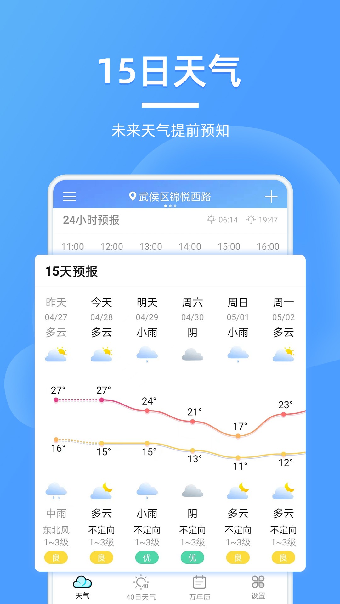 万能天气预报截图